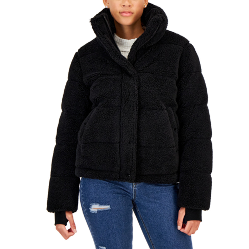 NEW Nordstrom S13, Black New York Lilly Jacke Sherpa Teddy Fleece Medium - Picture 2 of 3